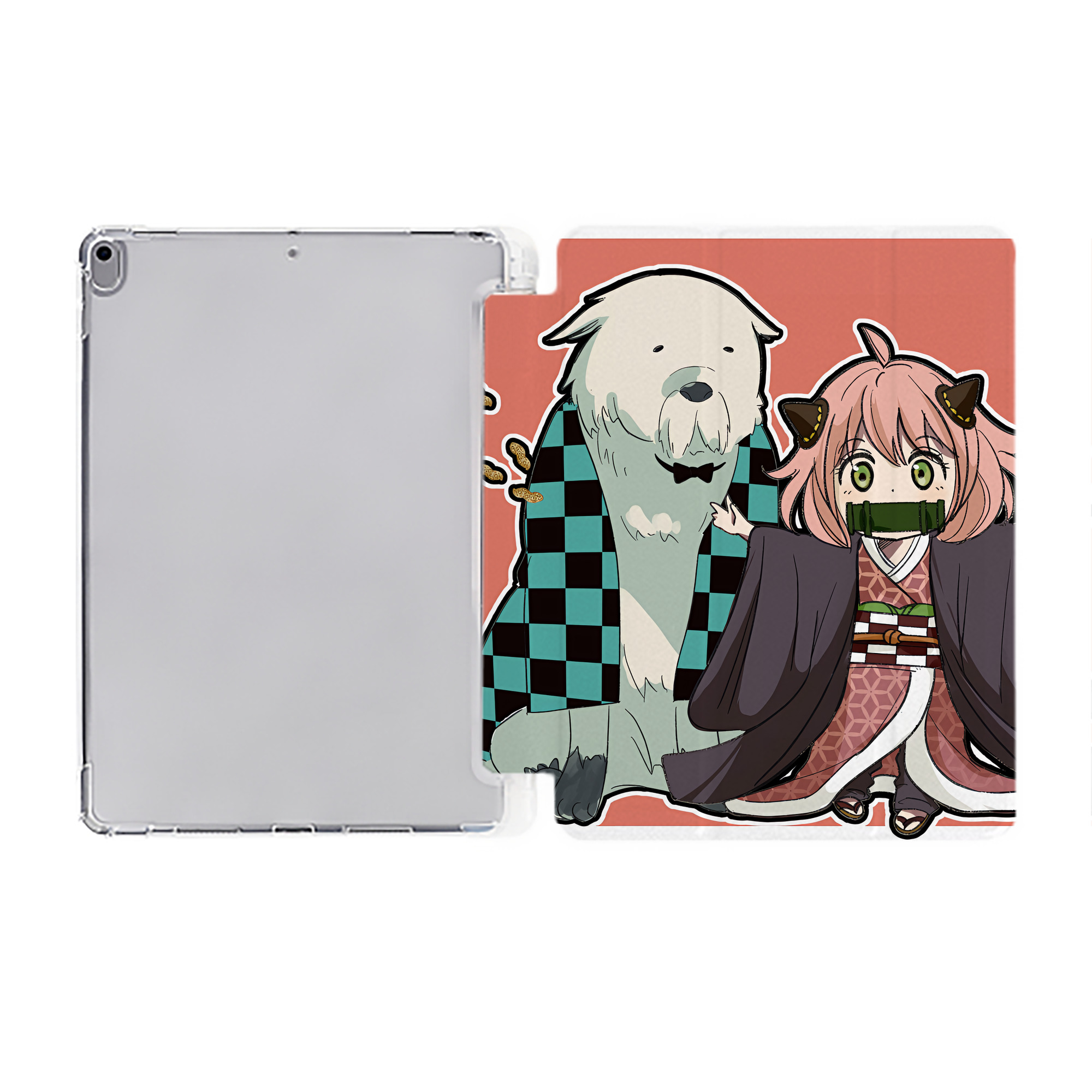 （画像用） SPY×FAMILY间谍家家酒 IPad ケース ペン収納付き 三つ折りスタンド PUレザー×シリコン 対応機種9.5/10.5/10.9インチ